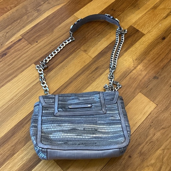 Rebecca Minkoff Gray Textured Shoulder Bag OS - Picture 8 of 10